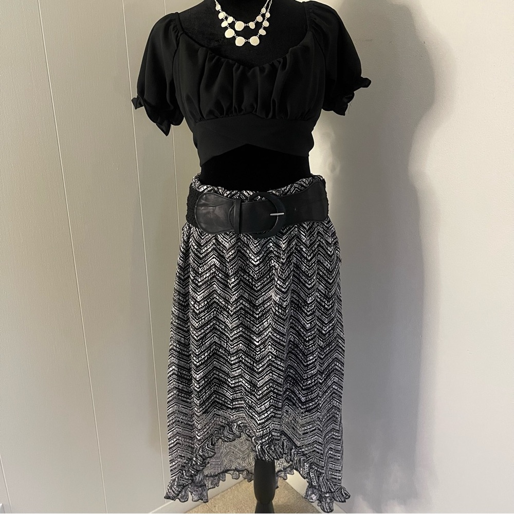 boho asymmetrical skirt size medium